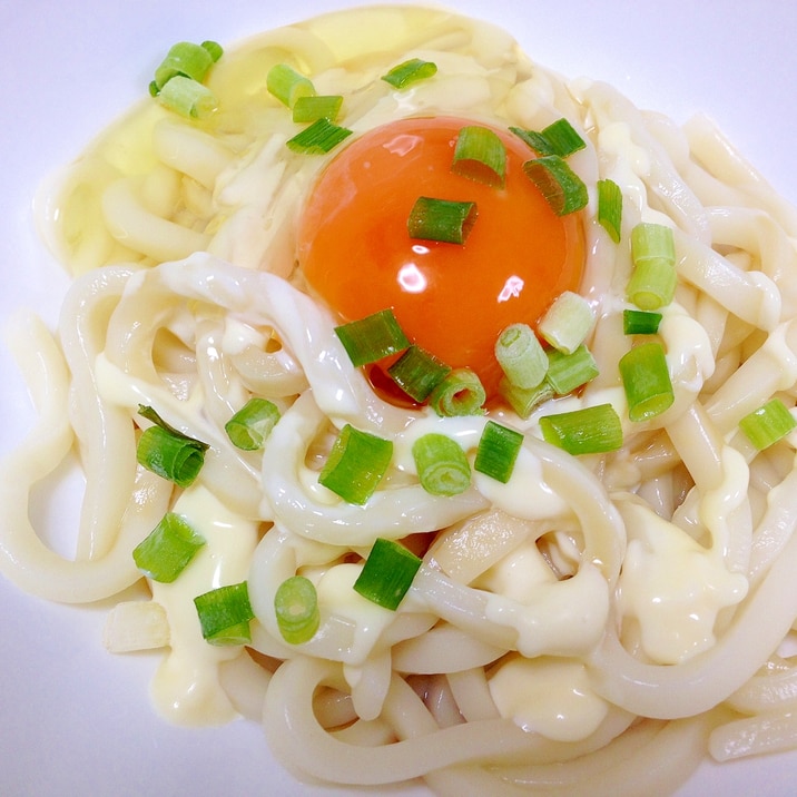 マヨネーズでコクうま☆釜玉うどん